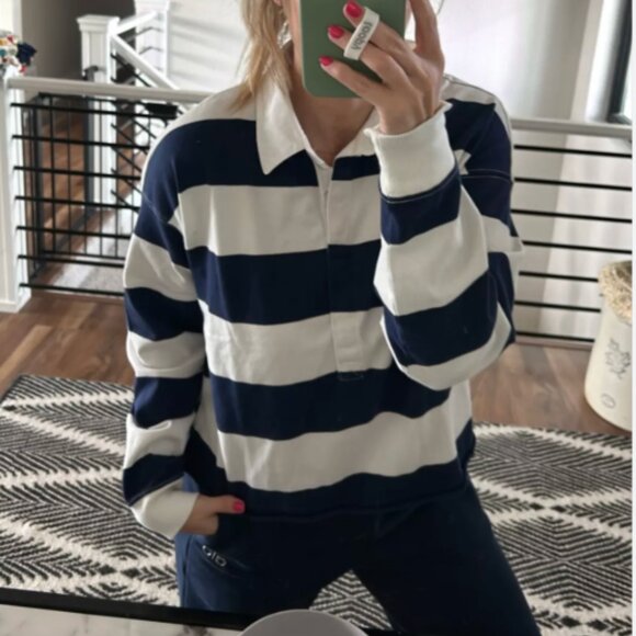 aerie Tops - Aerie Sporty Prep Rugby Polo